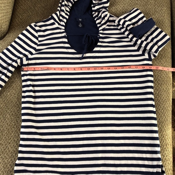 Gap Blue White Stripe Hoodie - Picture 12 of 16